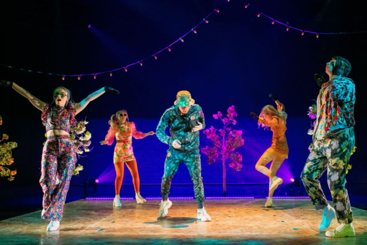 Actors dancing on the set of A Midsummer Night's Dream